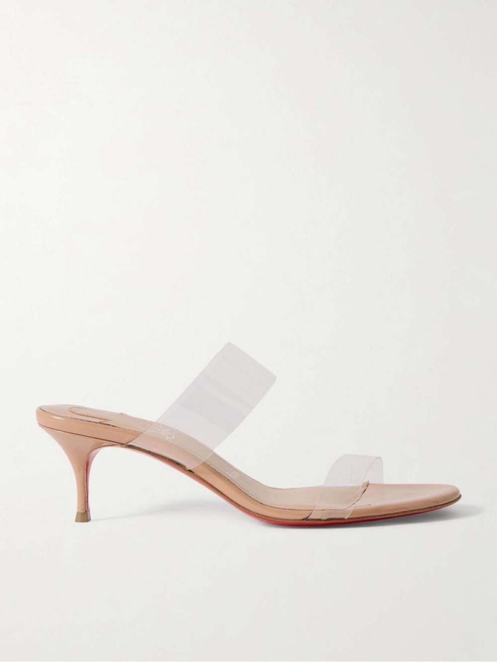 New Christian Louboutin Just Nothing 55 PVC mules $795 37